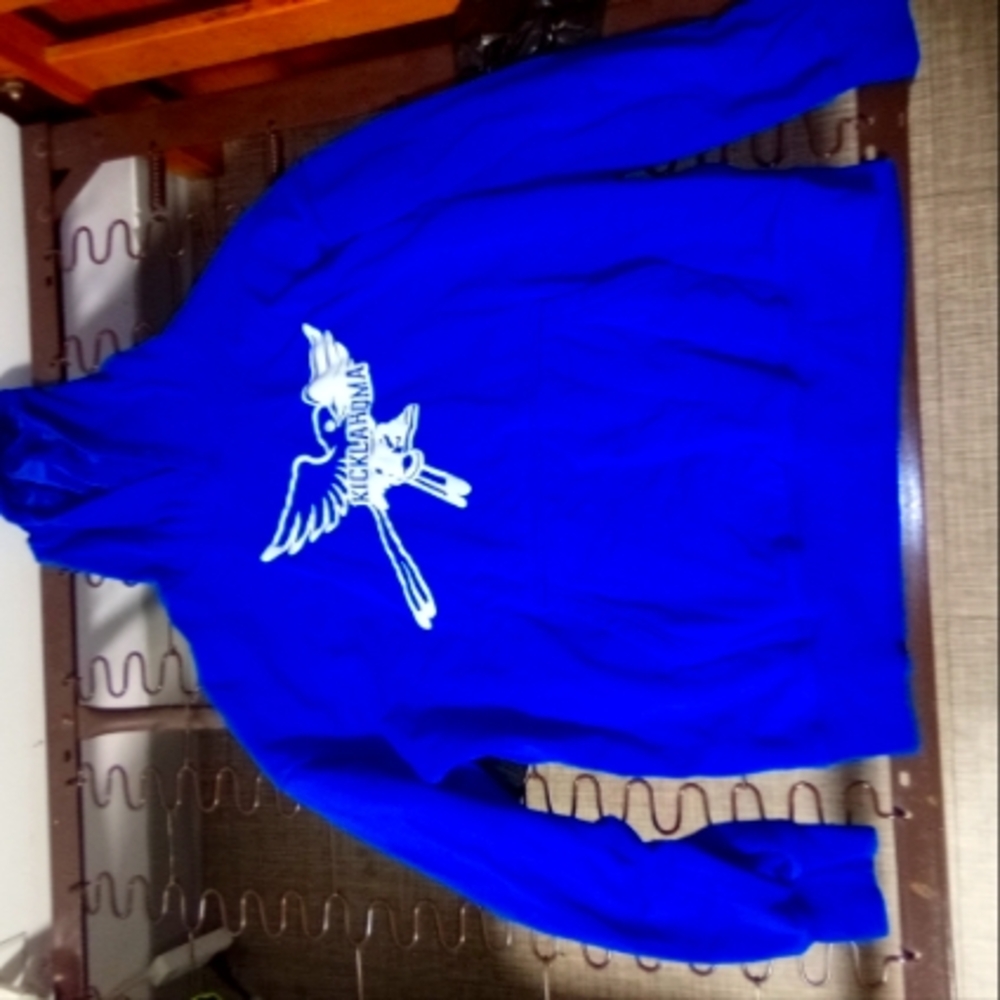Vibrant Nike "kicklahoma" Blue Hoodie